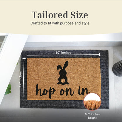 Hop On In Natural Coir Doormat - 17x30