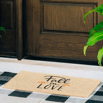 Fall in Love Natural Coir Doormat
