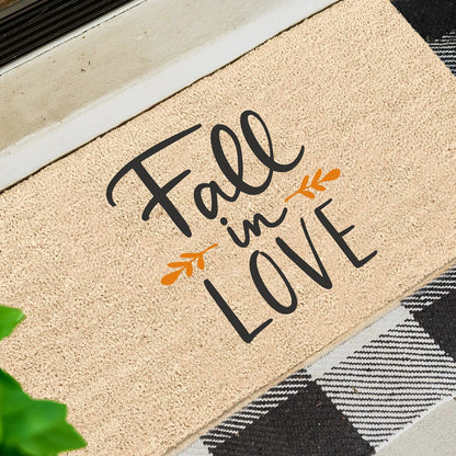 Fall in Love Natural Coir Doormat