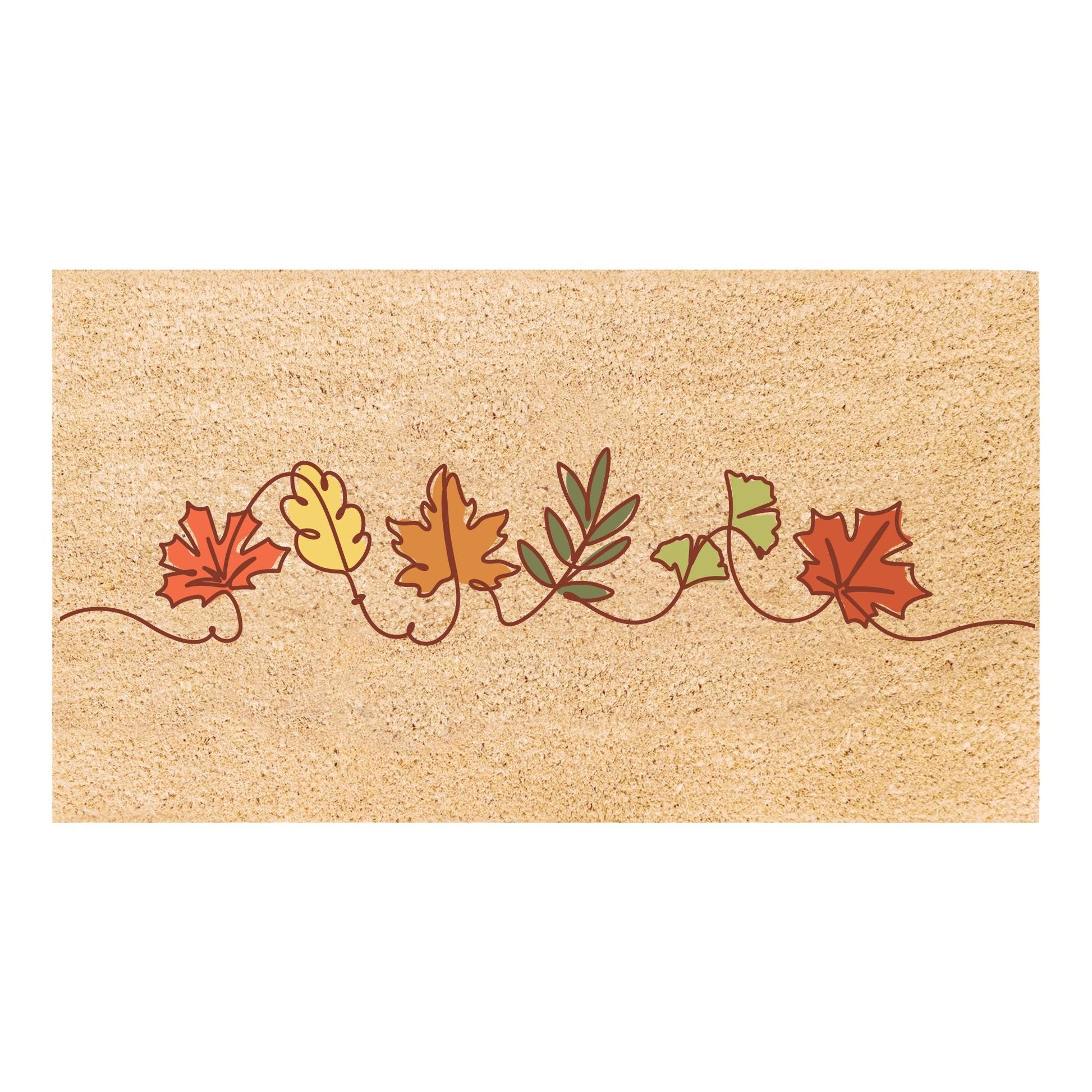 Autumn Whispers Natural Coir Doormat