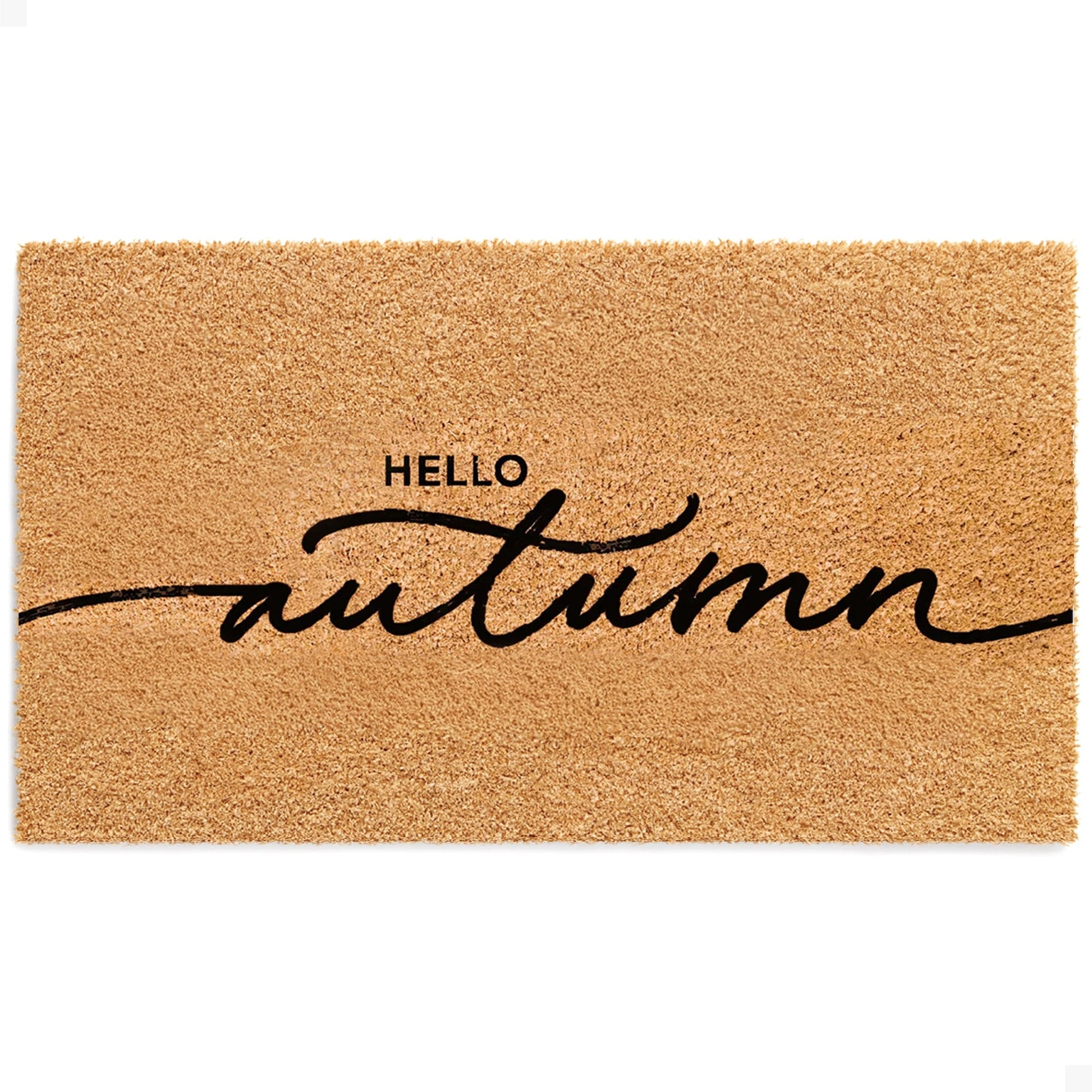 Hello Autumn Natural Coir Doormat