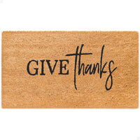 Give Thanks Natural Coir Doormat
