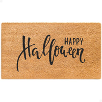 Happy Halloween Natural Coir Doormat