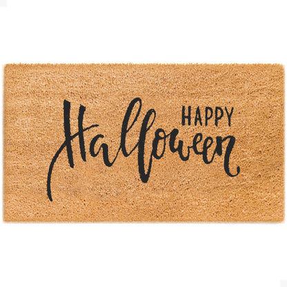 Happy Halloween Natural Coir Doormat
