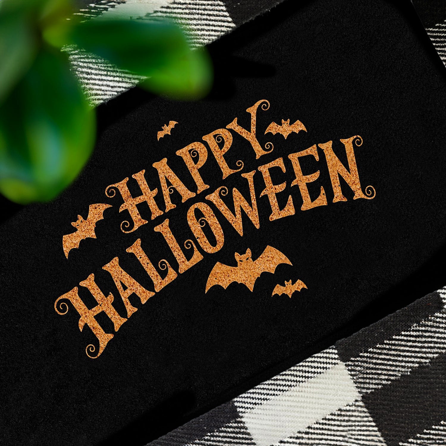 Festive Fright Natural Coir Doormat