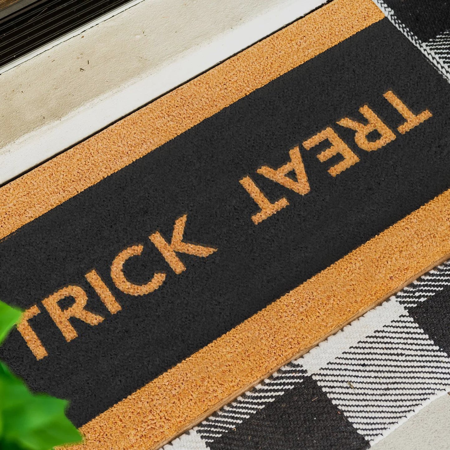 Trick or Treat Natural Coir Doormat