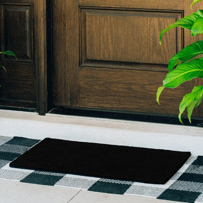 Black Natural Coir Doormat - 17x30