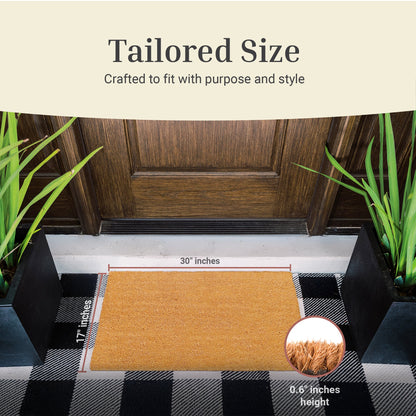 Natural Coir Doormat - 17x30