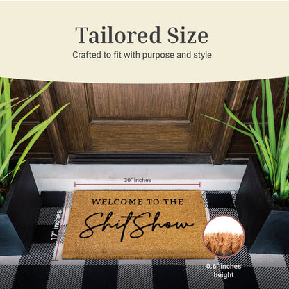 Shitshow Natural Coir Doormat - 17x30