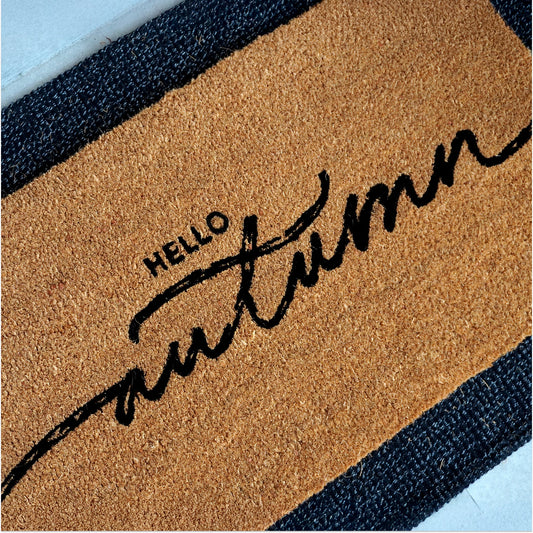 Hello Autumn Natural Coir Doormat