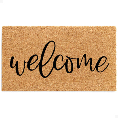 Welcome Natural Coir Doormat - 17x30