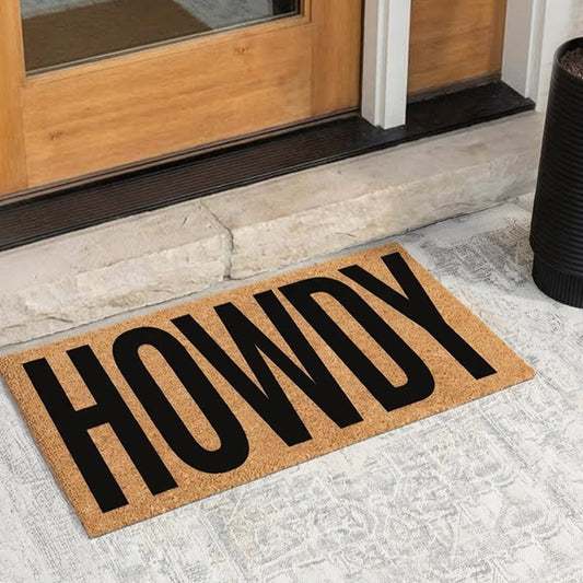 HOWDY Natural Coir Doormat - 17x30