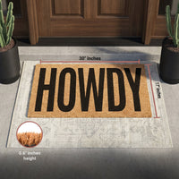 HOWDY Natural Coir Doormat - 17x30