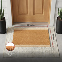Borderline Clean Natural Coir Doormat - 17x30