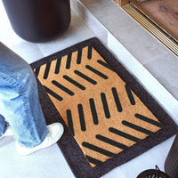 The Angle Set Natural Coir Doormat - 17x30