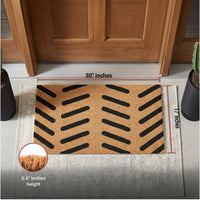 The Angle Set Natural Coir Doormat - 17x30