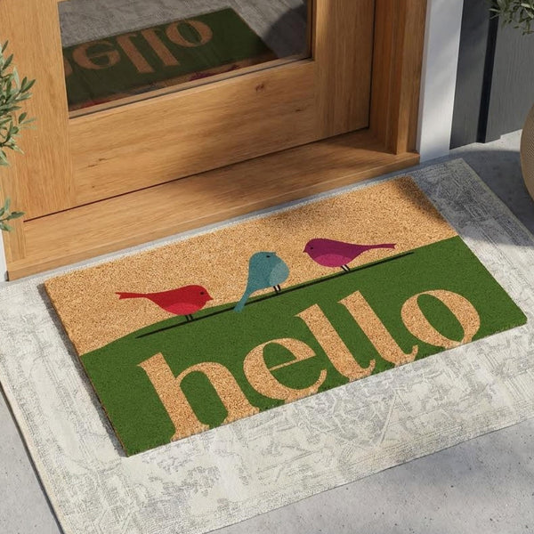 Meadow Birds Natural Coir Doormat - 17x30