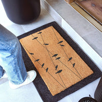 Flock on the Line Natural Coir Doormat - 17x30