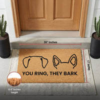 Dogs on Guard Natural Coir Doormat - 17x30