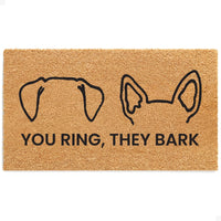 Dogs on Guard Natural Coir Doormat - 17x30
