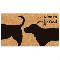 Sniff & Greet Natural Coir Doormat - 17x30
