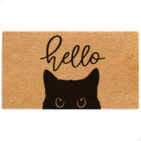 Peekaboo Cat Natural Coir Doormat - 17x30