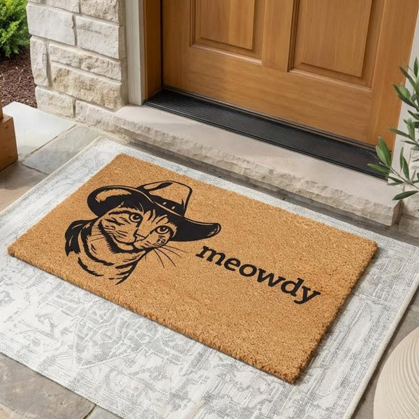 meowdy Natural Coir Doormat - 17x30