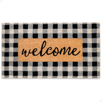Buffalo Check Welcome Natural Coir Doormat
