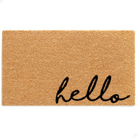 Meet and Greet Natural Coir Doormat - 17x30