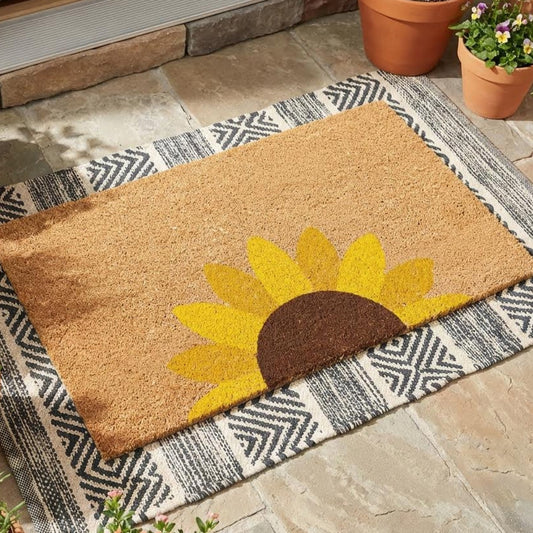 Golden Glow Natural Coir Doormat - 17x30