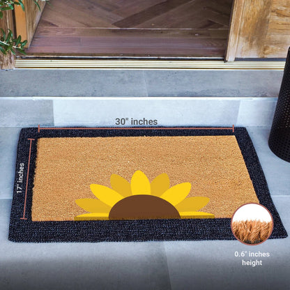 Golden Glow Natural Coir Doormat - 17x30