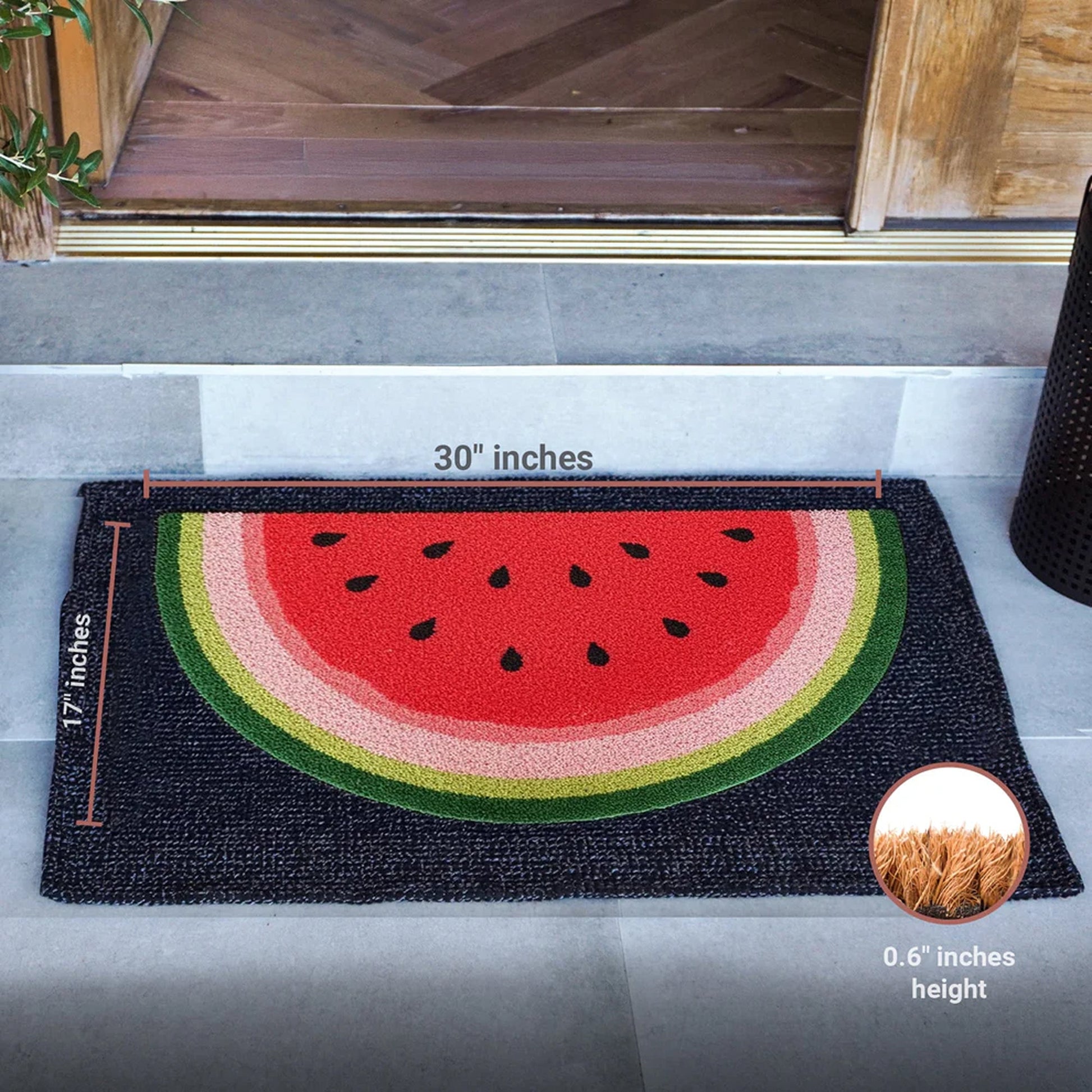 Melon Pop Natural Coir Doormat - 17x30