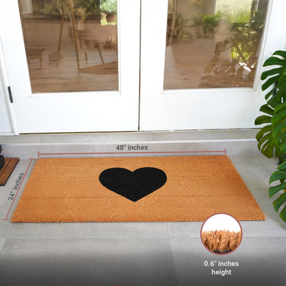 Bold Heart Natural Coir Doormat - 24x48