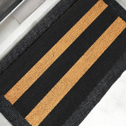 Wide Stripes Natural Coir Doormat - 24x48