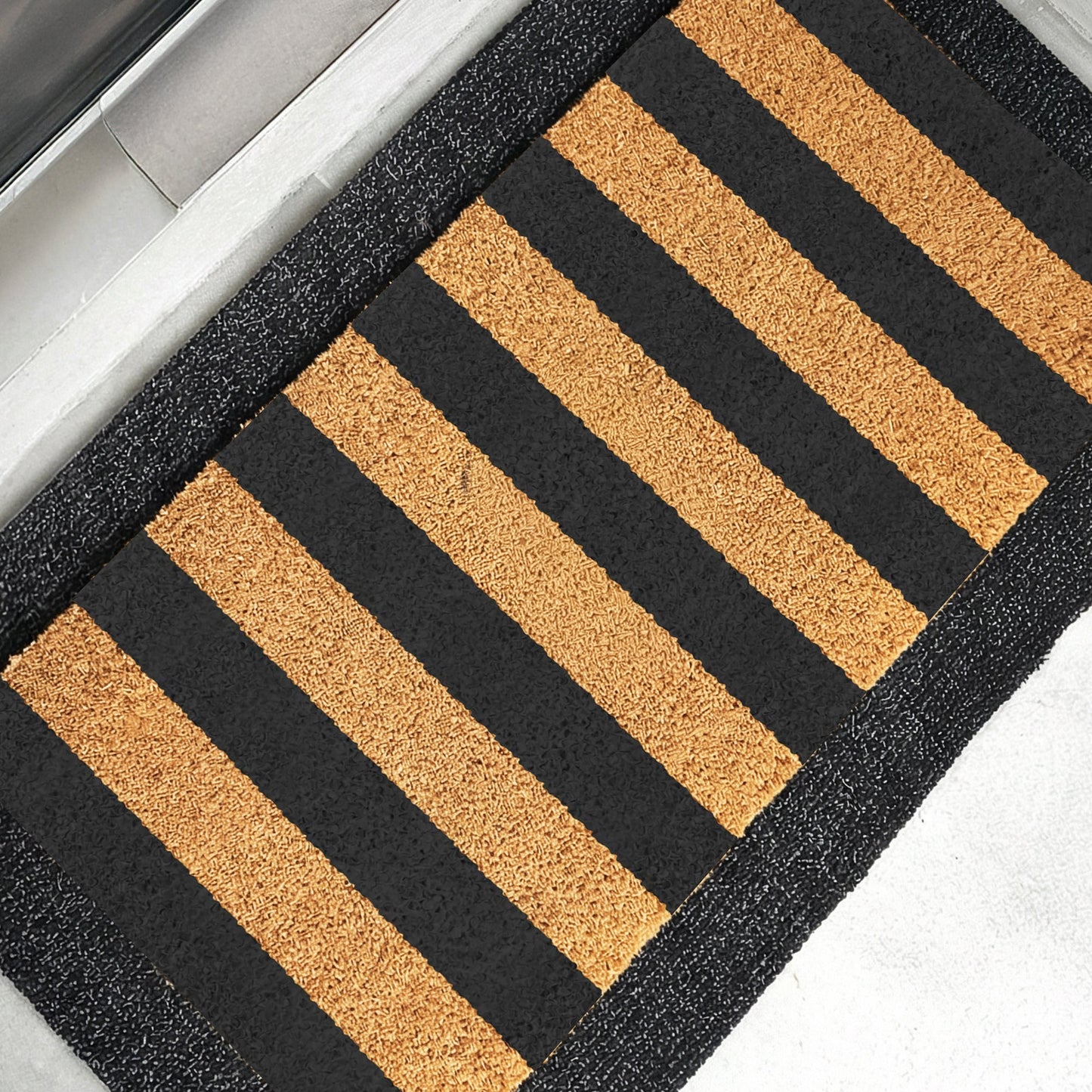 Right Stripes Natural Coir Doormat - 24x48