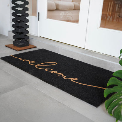 Nocturnal Greeting Natural Coir Doormat - 24x48