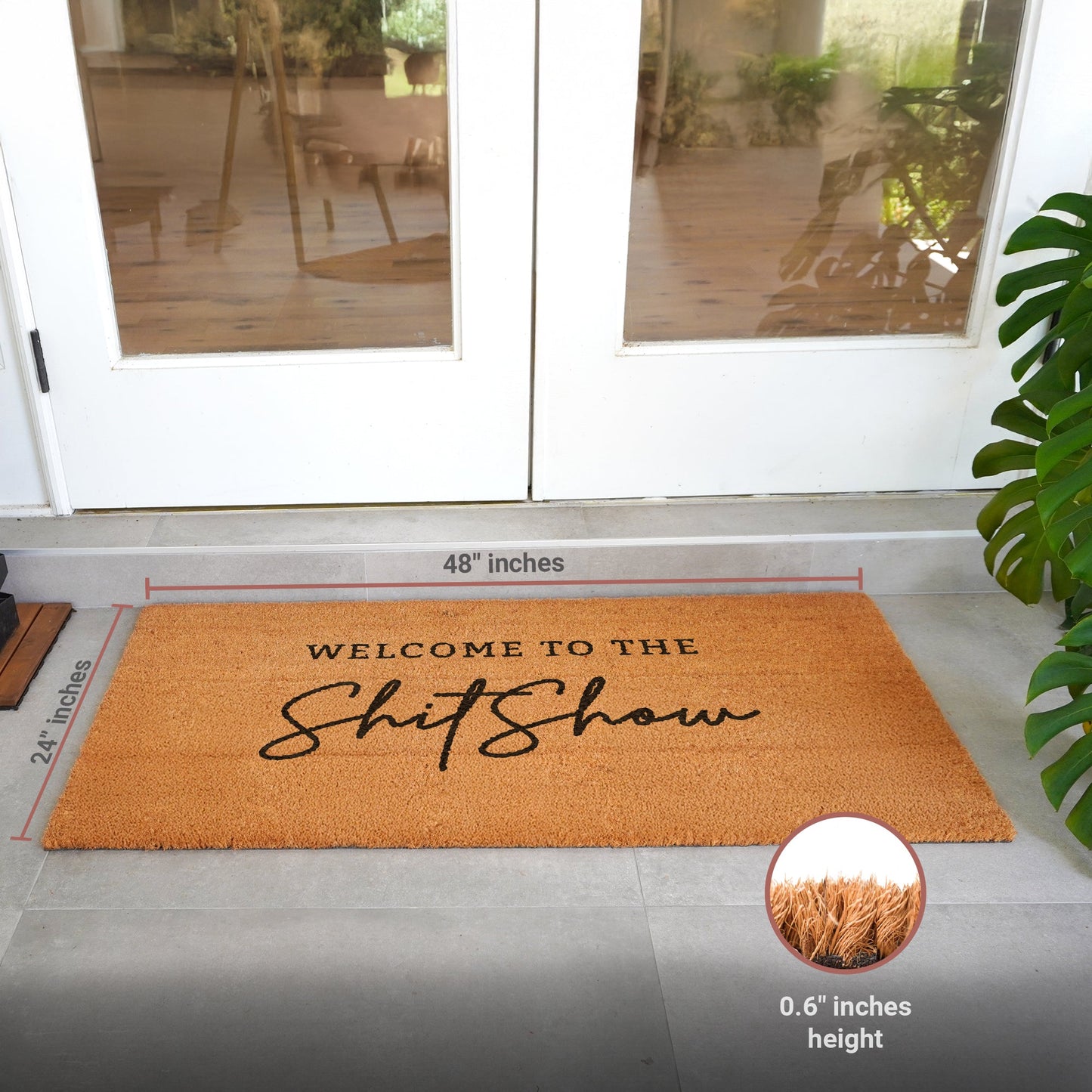 Shitshow Natural Coir Doormat - 24x48