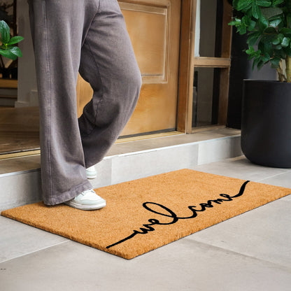 Warm Greeting Natural Coir Doormat - 24x48