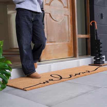 Panoramic Greeting Natural Coir Doormat