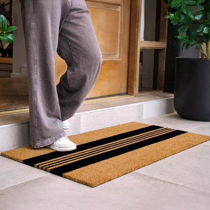 Parallel Charm Natural Coir Doormat - 24x48