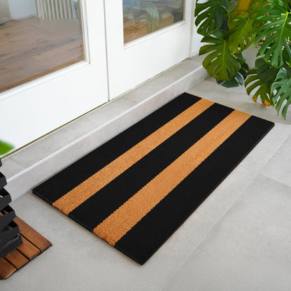 Wide Stripes Natural Coir Doormat - 24x48