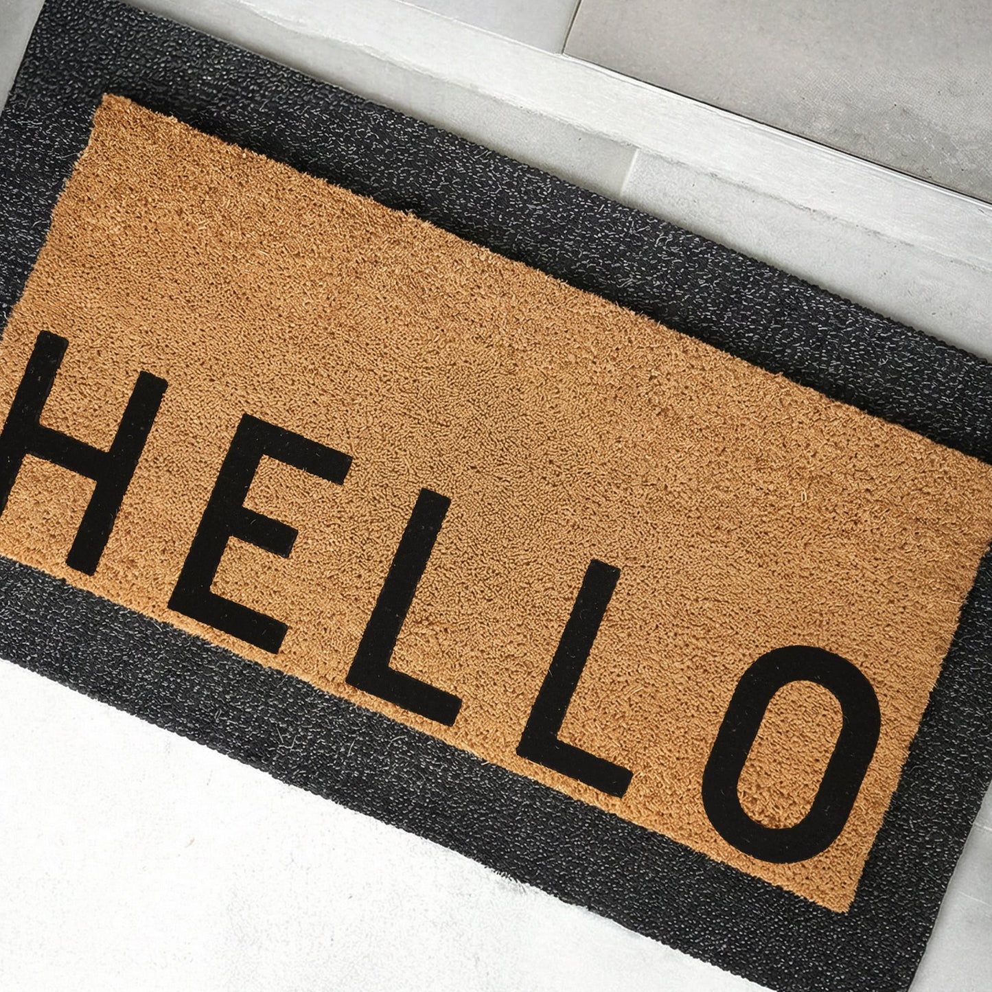 Simply Hello Natural Coir Doormat - 24x48