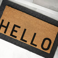 Meet and Greet Natural Coir Doormat - 24x48