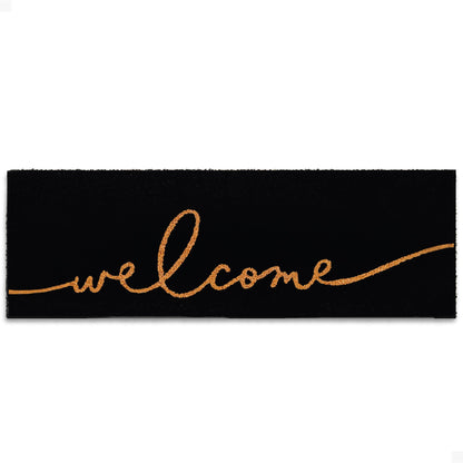 Nocturnal Greeting Natural Coir Doormat - 24x72
