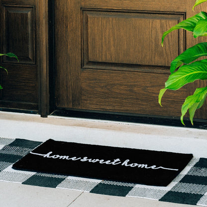 Bliss in Black Natural Coir Doormat