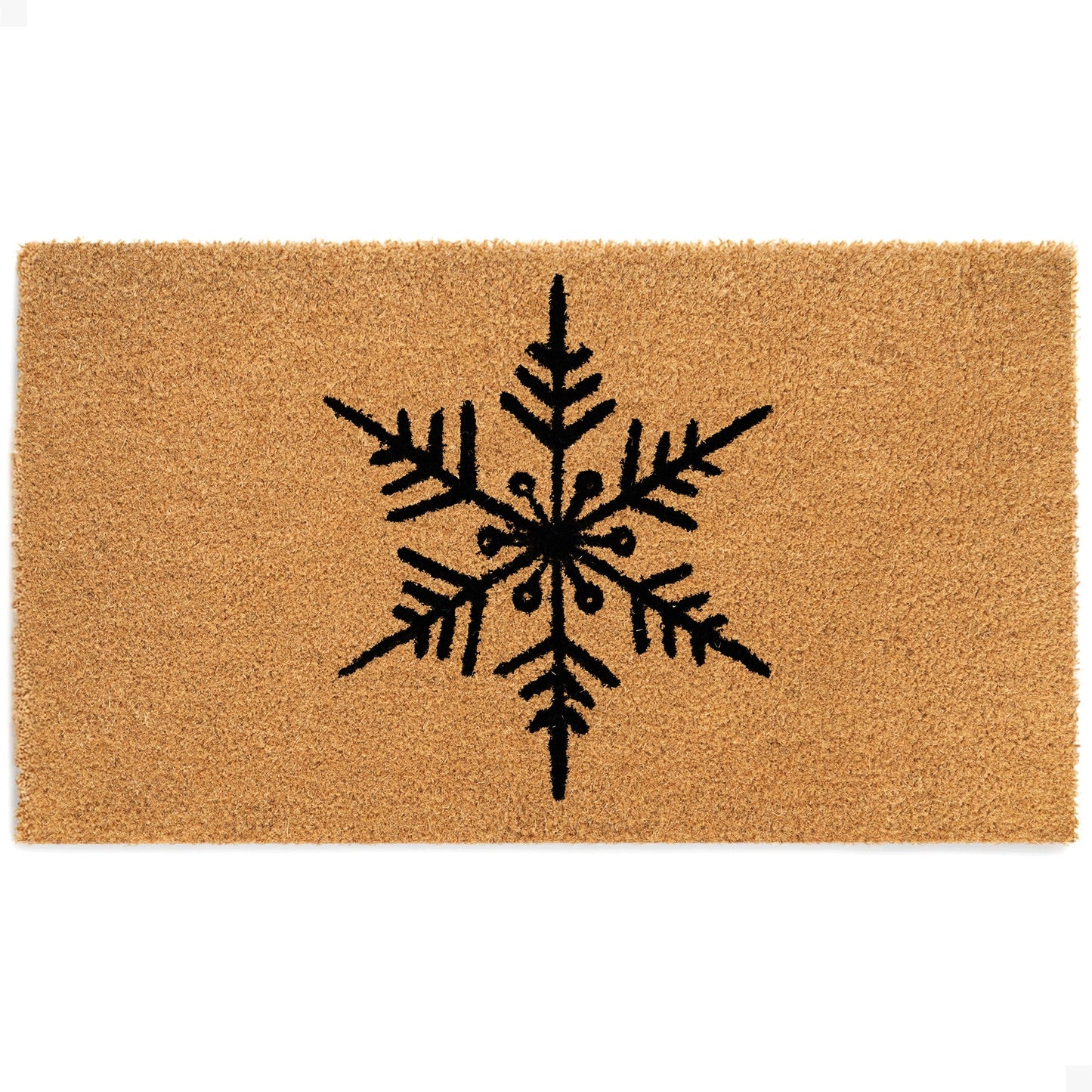Snowflake Natural Coir Doormat