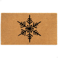Snowflake Natural Coir Doormat
