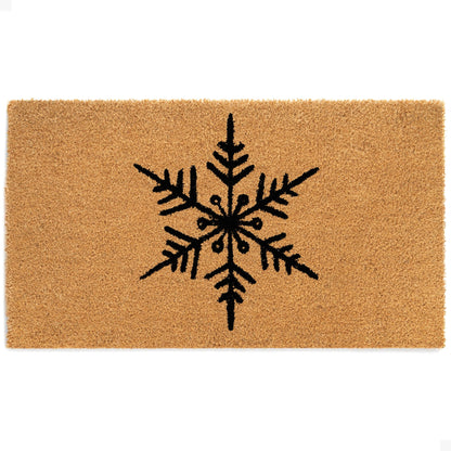Snowflake Natural Coir Doormat