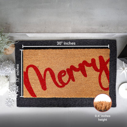 Merry Berry Natural Coir Doormat