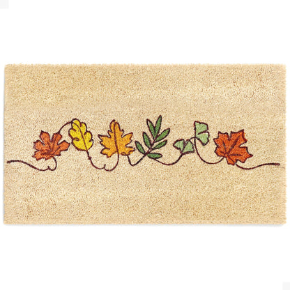 Autumn Whispers Natural Coir Doormat